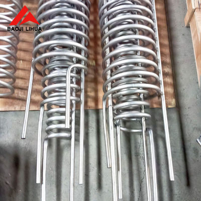 ভালো দাম তাপ এক্সচেঞ্জার বিশুদ্ধ টাইটানিয়াম টিউব কয়েল বিজোড় ASTM B338 অনলাইন