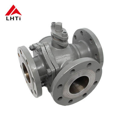 ভালো দাম ASME B16.34 থ্রি ওয়ে বল ভালভ TA2 টাইটানিয়াম বল ভালভ অনলাইন