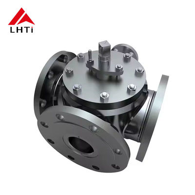 ভালো দাম রাসায়নিক ও বিদ্যুৎ শিল্পের জন্য 6 ইঞ্চি বল ভালভ টাইটানিয়াম 4 ওয়ে বল ভালভ Gr2 Gr5 PN16 PN 25 অনলাইন